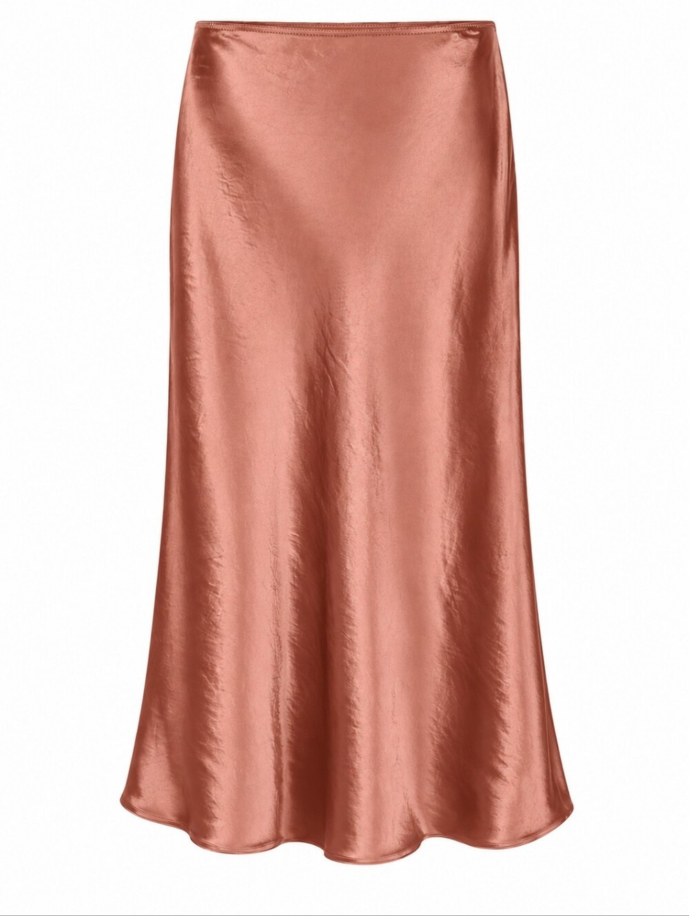 Vince Satin Slip Skirt Size S Small Copper Rust Orange Metallic Midi Bias Cut
